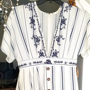 Juniors Knee Length Blu Pepper Dress